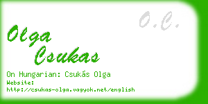 olga csukas business card