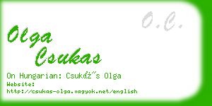 olga csukas business card